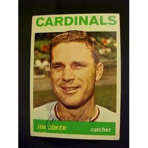 Jim Coker St. Louis Cardinals #211 1964 Topps Signed Autographed 