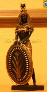 ANCIENT EGYPTIAN LARGE GODDESS ISIS SHIELD DEITY STATUE  