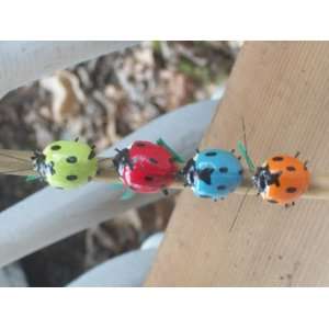 Qty. 10 Colorful Ladybug Plant Ties Orchid Spike Clip 