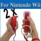 2X 2in1 Nunchuck Remote Controller for WII Motion Plus Inside Red