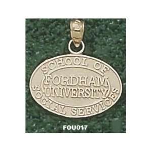 Fordham University School Soc Serv Oval Pendant (Gold Plated)  