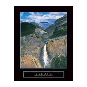   Values   Takakkaw Falls   Artist Dermot Conlan  Poster Size 22 X 28