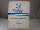 Original Wisconsin engine manual parts list VG4D Wico  