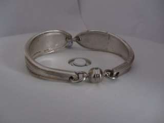   Plated Spoon Bracelet  Antique Magnetic Clasp 6845 Size 6   7  