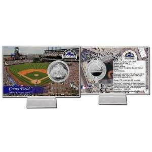  Coors Field Silver Plate Coin Card