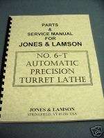 Jones & Lamson #6T Turret Lathe   Manual  