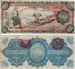 Mexico $ 100 Pesos Gobierno Prov. Mex. 542129 S 708  