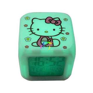 Hello Kitty Grow LED Light Alarm Thermometer Loud Clock  