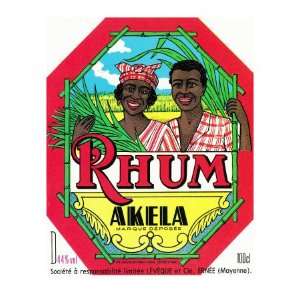  Thum Akela Marque Deposee Rum Label Premium Poster Print 