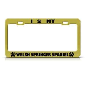  Welsh Springer Spaniel Dog Metal license plate frame Tag 