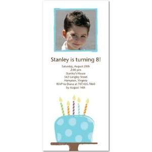  Birthday Party Invitations   Dotted Cake Teal By Sb Ann 
