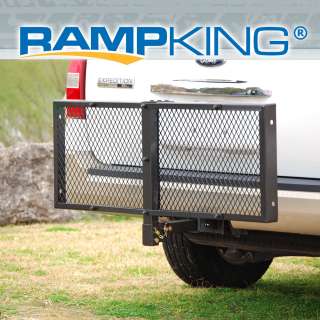 RAMP KING FOLDING 48 X 20 CARGO HITCH CARRIER LUGGAGE BASKET FOR 2 