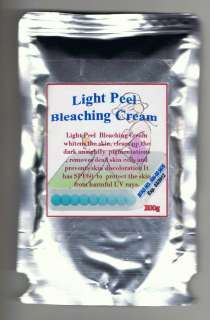light peel bleaching cream whitens the skin clears up the dark 