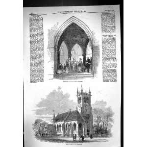  1858 Baptist Escrick Church Yorkshire Architecture Antique 