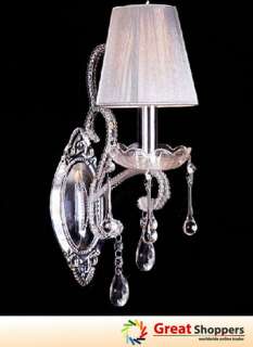   Crystal Wall Lamp Light Lighting Sconce Fixture  White/Diff Color