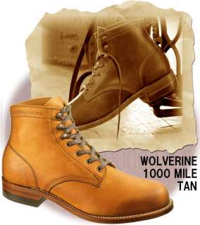 Wolverine 1000 Mile Classic W05848 Tan Boots   
