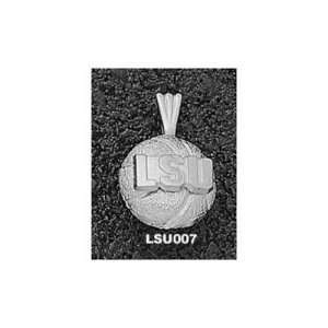 Louisiana State University LSU Basketball Pendant (Silver)  