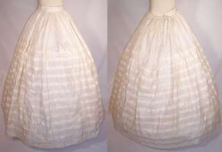   Victorian Civil War Steampunk White Pleated Full Hoop Petticoat Skirt