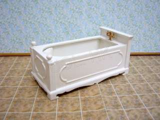 Miniature white bathroom for doll house  