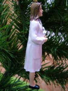 New Female Doctor Physician Lab Coat Christmas Ornament  