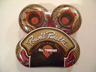 Powell Peralta AT 80 Skateboard Wheels RED 60mm 80a  