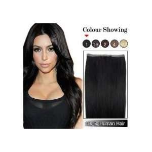  20 Pu Skin Weft Remy Human Hair Extensions 55g 1pcs #1 