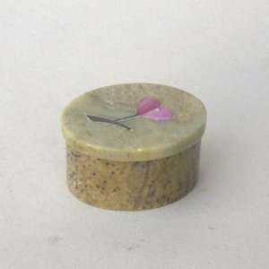  REAL SIMPLEHANDTOOLED HANDCRAFTED SOAPSTONE PILLBOX 