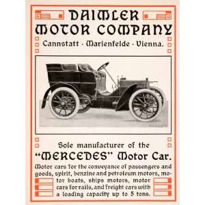 1904 Ad Daimler Motor Vienna Cannstatt Marienfelde 