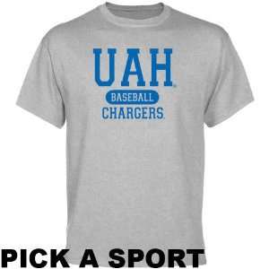  Alabama Huntsville (UAH) Chargers Ash Custom Sport T shirt 