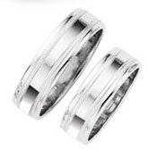 his and hers white gold ring WEDDING BAND SET mens rings