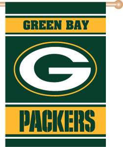 Green Bay Packers GB Pack 2 sided 28x40 Outdoor House Banner Flag 