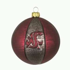  Washington State University Blown Glass Christmas Ornament 