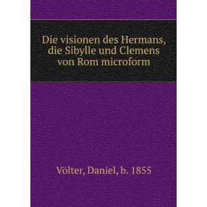   und Clemens von Rom microform Daniel, b. 1855 VÃ¶lter Books