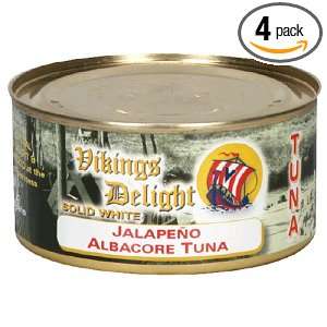 VIKINGs DELIGHT Tuna Jalepeno Albacore, 6.0 Ounce Tins (Pack of 4)