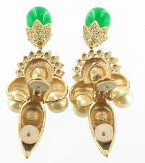 VINTAGE COUTURE RUNWAY ELIO BERHANYER DROP EARRINGS TOP DESIGNER OF 