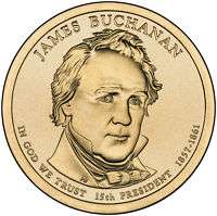 2010 P J. BUCHANAN DOLLAR   BU TAKEN FROM MINT ROLL  