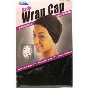  Dream Satin Wrap Cap Black (Pack of 12) #0146 Beauty