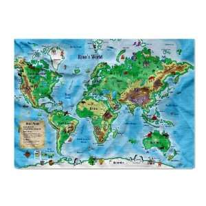  Kidlandia Whimsical World Map Blanket