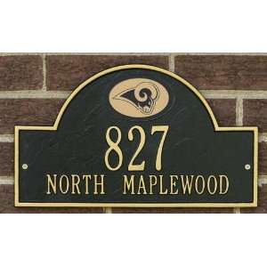  St. Louis Rams Black and Gold Personalized Address Plaque 