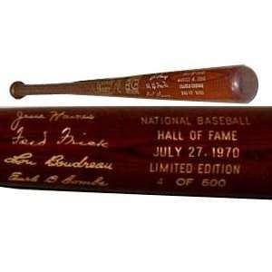  1970 Hall of Fame Induction LE Special Engraved Bat 
