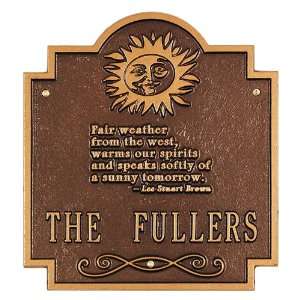  Personalized Fair Weather Plaque