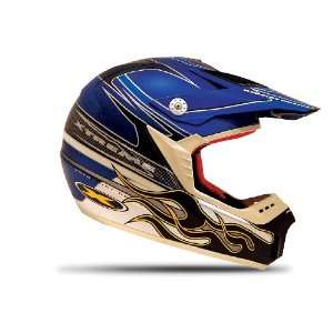 Xtreme Motopoint Dual Graphic Matte Blue/White Large Off Road Helmet