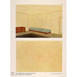  1931 Art Deco Interior Design Wall Cabinet Sofa Print 