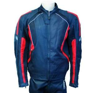  New Motorcycle Motocross ZS3 Textile Racing Jacket Red/BLK 
