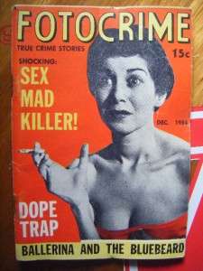 FOTOCRIME~TRUE CRIME STORIES~MINI MAGAZINE~DEC 1954  