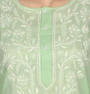 designer awesome look cotton kurta blouse with chikan embroidery work