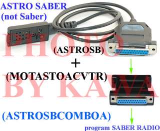 Prog cable for Motorola Saber + Astro Saber SI radio  