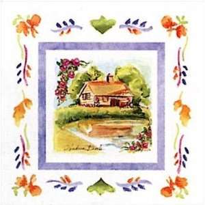 Cottage & Pond by Andrea Brooks 9x9