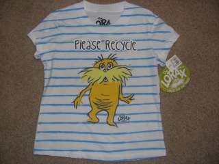 New Dr. Seuss The Lorax shirt please recycle size Small 6/6X  