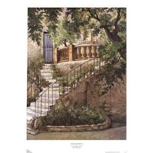   Courtyard in Provence   Poster by Roger Duvall (28x38)